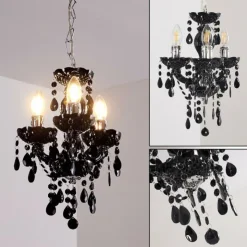 hofstein Lustres|Lustre Malmback Noir, 3 lumières