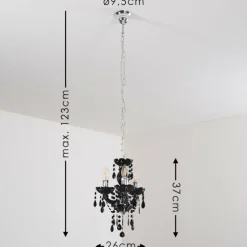 hofstein Lustres|Lustre Malmback Noir, 3 lumières