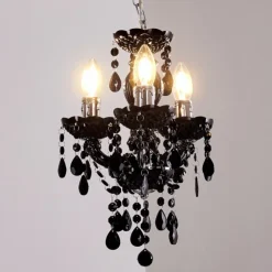 hofstein Lustres|Lustre Malmback Noir, 3 lumières