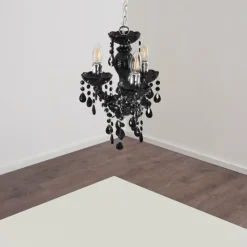 hofstein Lustres|Lustre Malmback Noir, 3 lumières