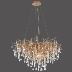 Luminaires Paul Neuhaus Lustres|Lustre Paul Neuhaus ICICLE Vieux laiton, 10 lumières