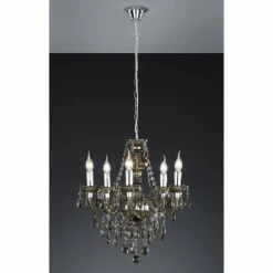 Luminaires Reality Lustres|Lustre Reality Noir, Transparent, 5 lumières
