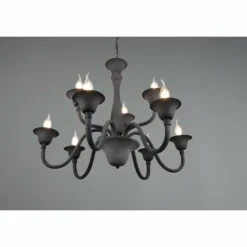 Luminaires Trio Lustres|Lustre Trio Elsa Anthracite, 9 lumières