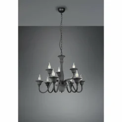 Luminaires Trio Lustres|Lustre Trio Elsa Anthracite, 9 lumières
