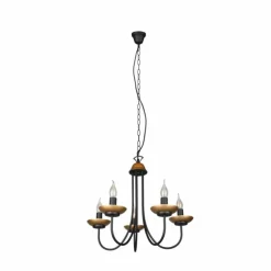 Luminaires Trio Lustres|Lustre Trio Livia Noir, 5 lumières