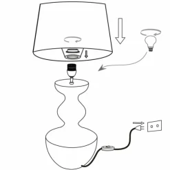 Luminaires Steinhauer Lampes À Poser|Lyons Lampe à poser Noir, 1 lumière