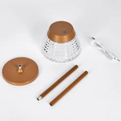 hofstein Éclairage Led|Macos Lampe de bureau, Lampe à poser, Liseuse LED Rouille, 1 lumière