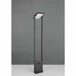 Malawi Lampadaire d'extérieur Luminaires Trio LED Anthracite, 1 lumière, Détecteur de mouvement