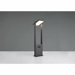 Malawi Lampadaire d'extérieur Luminaires Trio LED Anthracite, 1 lumière, Détecteur de mouvement