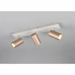 Luminaires Trio Spots Et Projecteurs|Marley Spot de plafond Brun, 3 lumières