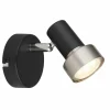 Luminaires Globo Lighting Spots Et Projecteurs|Mason Plafonnier, Spot de plafond, Applique murale, Spot mural Chrome, Noir, 1 lumière
