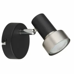 Luminaires Globo Lighting Spots Et Projecteurs|Mason Plafonnier, Spot de plafond, Applique murale, Spot mural Chrome, Noir, 1 lumière