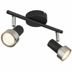 Luminaires Globo Lighting Spots Et Projecteurs|Mason Plafonnier, Spot de plafond, Applique murale, Spot mural Chrome, Noir, 2 lumières