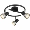 Luminaires Globo Lighting Spots Et Projecteurs|Mason Plafonnier, Spot de plafond, Applique murale, Spot mural Chrome, Noir, 3 lumières