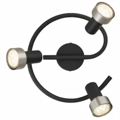 Luminaires Globo Lighting Spots Et Projecteurs|Mason Plafonnier, Spot de plafond, Applique murale, Spot mural Chrome, Noir, 3 lumières