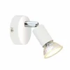 Luminaires Globo Lighting Spots Et Projecteurs|Matrix Plafonnier, Spot de plafond, Applique murale, Spot mural Chrome, Blanc, 1 lumière