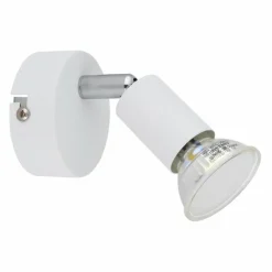 Luminaires Globo Lighting Spots Et Projecteurs|Matrix Plafonnier, Spot de plafond, Applique murale, Spot mural Chrome, Blanc, 1 lumière