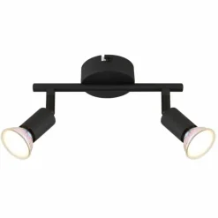 Luminaires Globo Lighting Spots Et Projecteurs|Matrix Plafonnier, Spot de plafond, Applique murale, Spot mural Noir, 2 lumières