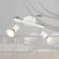 Luminaires Globo Lighting Spots Et Projecteurs|Matrix Plafonnier, Spot de plafond, Applique murale, Spot mural Blanc, 2 lumières