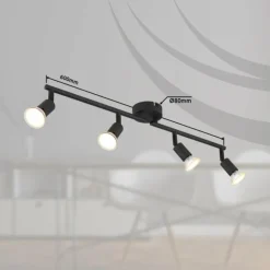 Luminaires Globo Lighting Spots Et Projecteurs|Matrix Plafonnier, Spot de plafond, Applique murale, Spot mural Noir, 4 lumières