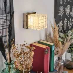 hofstein Éclairage Led|Medvik Applique murale LED Nickel mat, 1 lumière