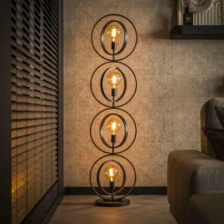hofstein Lampadaires Et Lampes Sur Pied|Mirandola Lampadaire Anthracite, 4 lumières