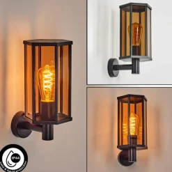 Monfanim Lampe murale d´extérieur Noir, 1 lumière