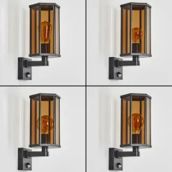 Monfanim Lampe murale d´extérieur Noir, 1 lumière