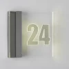 Numéro d'adresse éclairé Albert 6006 LED Acier inoxydable, 1 lumière
