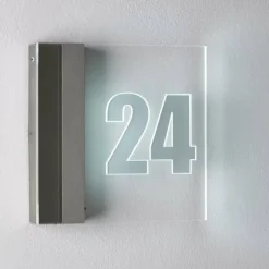 Numéro d'adresse éclairé Albert 6007 LED Acier inoxydable, 1 lumière