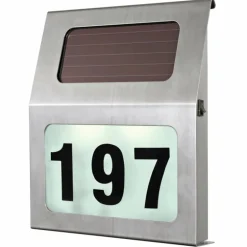 Numéro d'adresse éclairé Eglo Z_SOLAR LED Acier inoxydable, 2 lumières