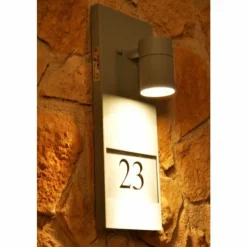 Numéro d'adresse éclairé Konstsmide MODENA Gris, 1 lumière