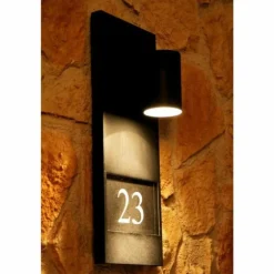 Numéro d'adresse éclairé Konstsmide MODENA Noir, 1 lumière