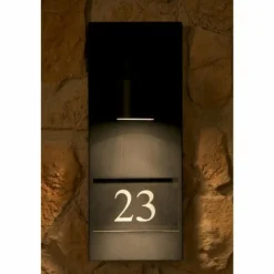 Numéro d'adresse éclairé Konstsmide MODENA Noir, 1 lumière