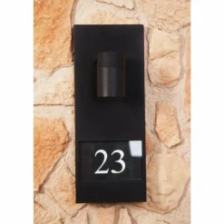 Numéro d'adresse éclairé Konstsmide MODENA Noir, 1 lumière