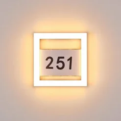 Numéro d'adresse éclairé Linna LED Blanc, 1 lumière