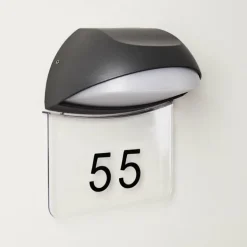 Numéros de maison éclairé Tanguro LED Noir, 1 lumière