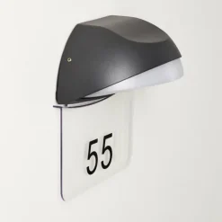 Numéros de maison éclairé Tanguro LED Noir, 1 lumière