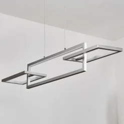 hofstein Suspensions|Odeon Suspension, Suspension LED Argenté, 3 lumières
