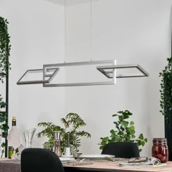 hofstein Suspensions|Odeon Suspension, Suspension LED Argenté, 3 lumières