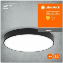 Luminaires Ledvance Éclairage Led|Orbis Plafonnier LED Noir, 1 lumière