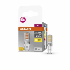 OSRAM LED BASE PIN Lot de 5 LED G9 2,6 watt 2700 kelvin 320 lumen