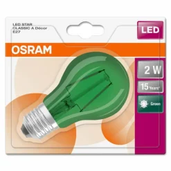 Osram LED E27 2 Watt Grün 50 Lumen