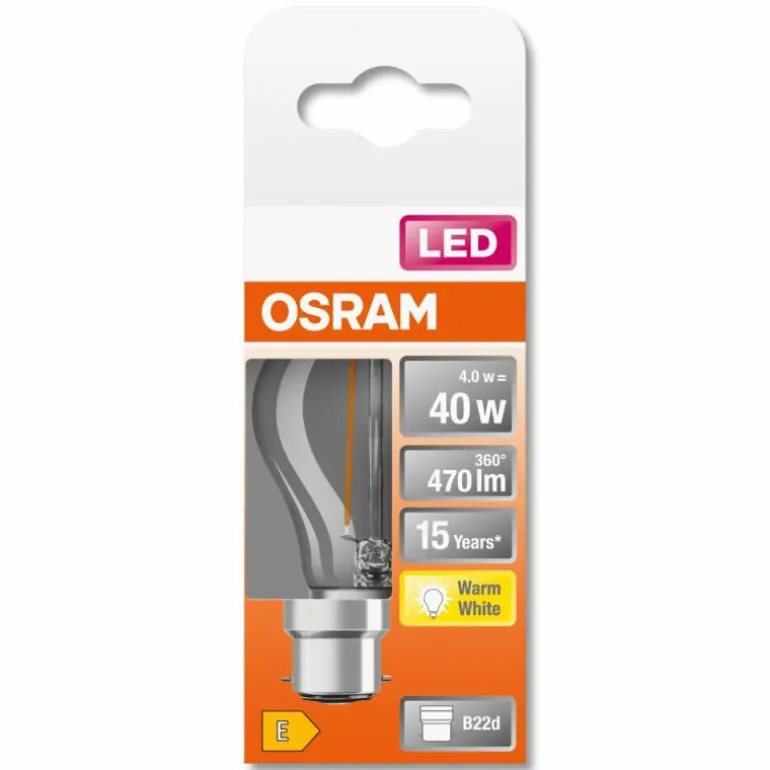 OSRAM LED Retrofit B22d 4 Watt 2700 Kelvin 470 Lumen