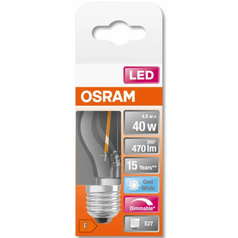 OSRAM LED Retrofit E27 4,8 watt 4000 kelvin 470 lumen