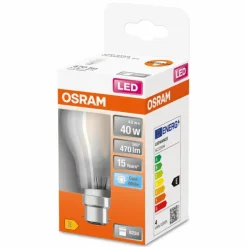 OSRAM LED Retrofit LED B22d 4 Watt 4000 Kelvin 470 Lumen