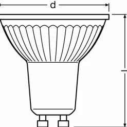 OSRAM Lot de 5 LED GU10 4,3 watt 2700 kelvin 350 lumen
