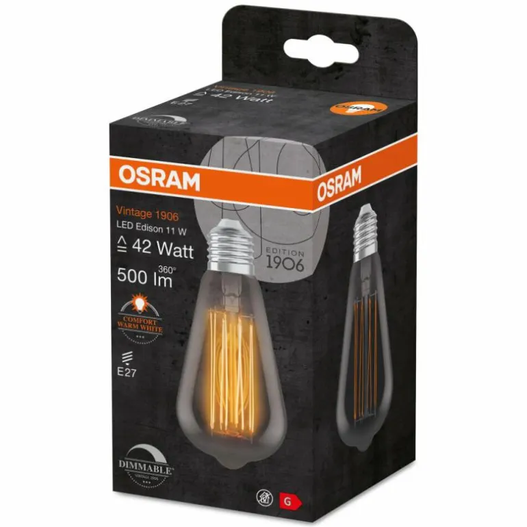 OSRAM Vintage 1906® LED E27 11 Watt 1800 Kelvin 500 Lumen