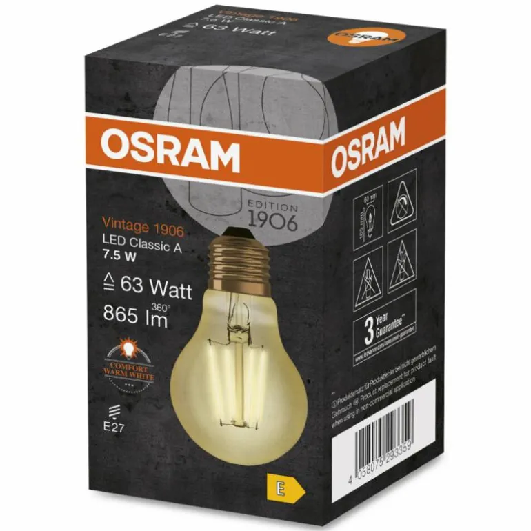 OSRAM Vintage 1906® LED E27 7,5 Watt 2400 Kelvin 865 Lumen