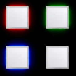 Luminaires Brilliant Éclairage Led|Panneau Brilliant Alissa LED Argenté, 1 lumière, Télécommandes, Changeur de couleurs